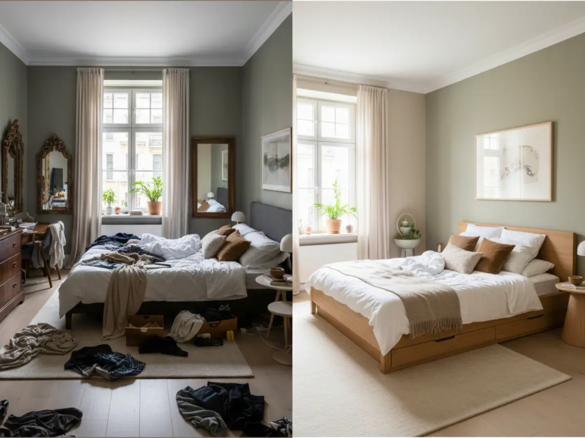 Reorganizar móveis e retirar excessos melhora o fluxo de energia no feng shui quarto casal posição dos móveis.